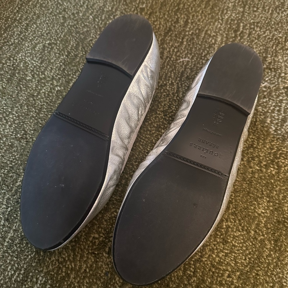 Sezane Silver Agathe Ballet Flats - Picture 2 of 8